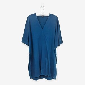 COS Oversized Kimono-Shape Dress Size L Blue Cotton‎